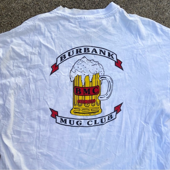 Vintage Beer Tee Burbank Mug Club, Single Stitch, Vintage Hanes (XXL) - Picture 4 of 12